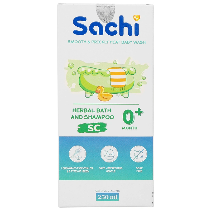 Nước tắm thảo dược Sachi hương tràm, giúp ngăn rôm sảy chai 250ml - 18